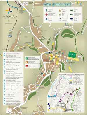 Mapa Arona Casco
