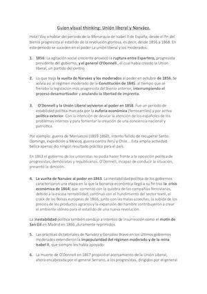 Guion: Unión liberal y Narváez