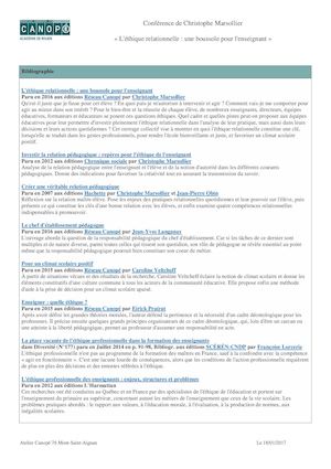 Sélection documentaire Espace cadres "L'Éthique Relationnelle:une boussole pour l'enseignant"