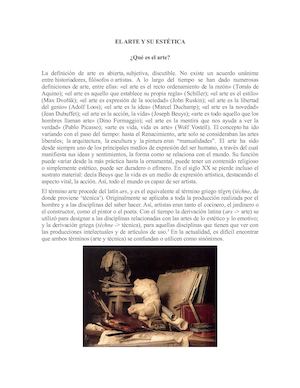 El Arte Y Su Estética