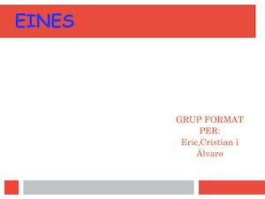 EINES DE TREBALL