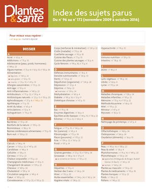 Index Des Sujets Parus Plantes