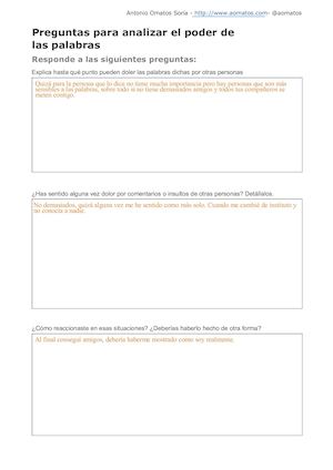 El Poder De Los Palabras