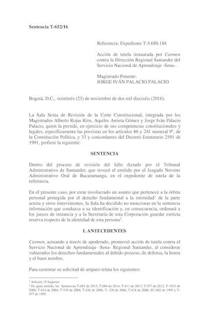 Fallo de la Corte Constitucional