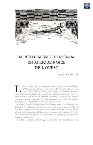 Froelich - Le réformisme de l'islam en Afrique noire de L'ouest (janvier 1961)