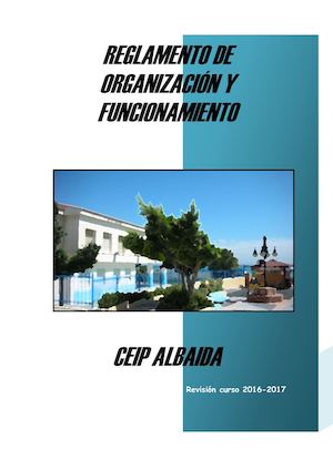 Reglamento De Organizacion Y Funcionamiento Revisión 2016 2017