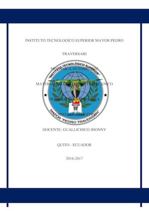 Informes Taller De Ajuste Jima Fernando