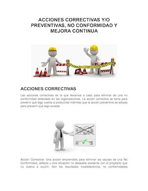 Acciones Correctivas y Preventivas