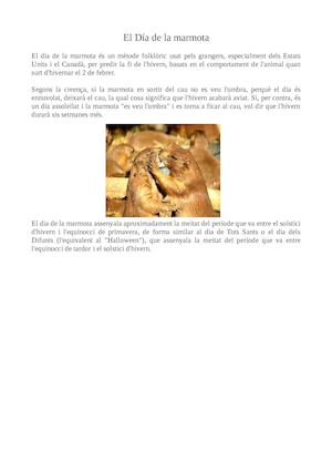 El Dia De La Marmota