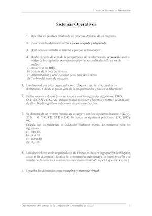 Problemas Sistemas Operativos