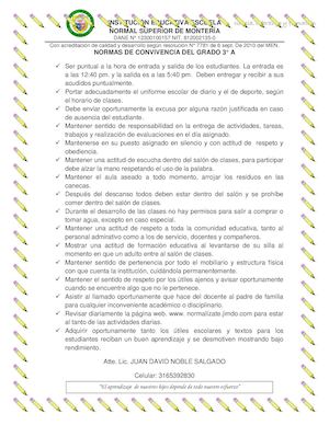 Normas De Convivencias