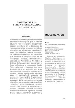 Articulo Sobre Supervision Educativa
