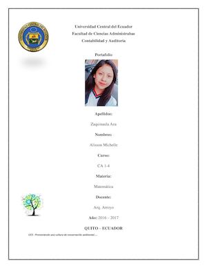 Portafolio De Matemàtica Del Segundo Hemisemestre