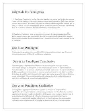 Origen De Los Paradigmas