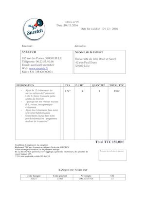 DEVIS Lille2 SNEETCH