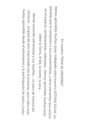 Proyecto El Universo Infantil A 2015 2016