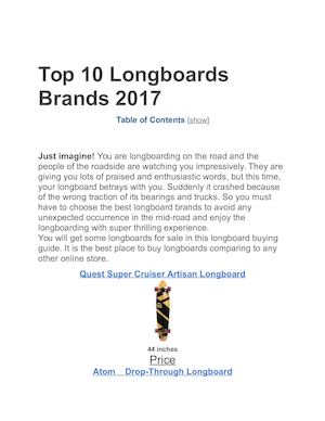 Top 10 Longboards Brands 2017