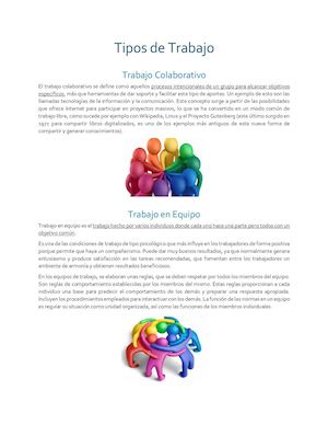 Tipos De Trabajo