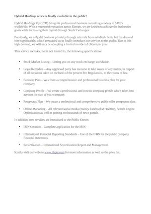 Press Release