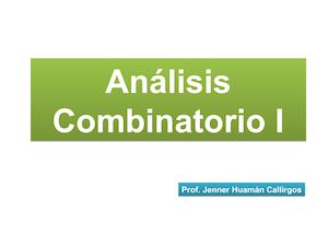 Análisis Combinatorio