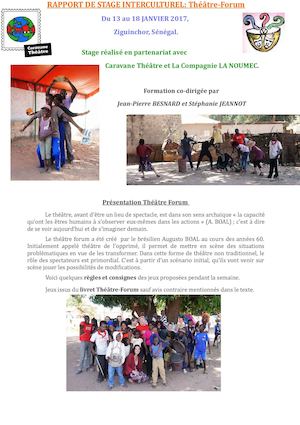 Senegal Rapport De Stage Theatre Forum