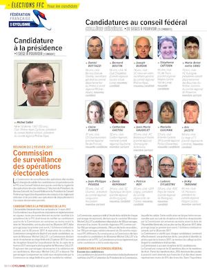 Présentation des candidats aux élections fédérales de la Fédération Française de Cyclisme