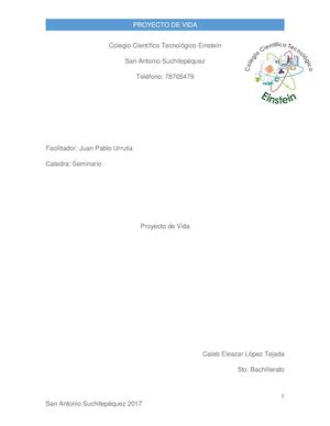 Proyecto De Vida Caleb