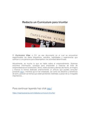Redacta Un Currículum Para Triunfar (1)