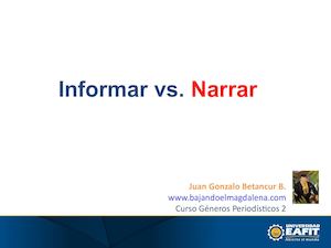 Informar vs Narrar