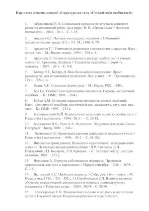 Картотека рекомендованоъ лытератури