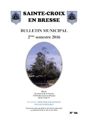 Bulletin décembre 2016-N° 86