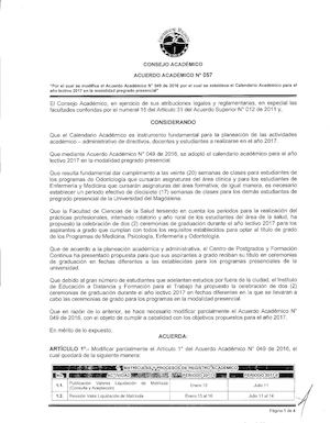 Calendario Academico UNIMAG 2017