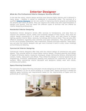 Interior Designer