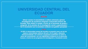 Uce Visiones Y Misiones