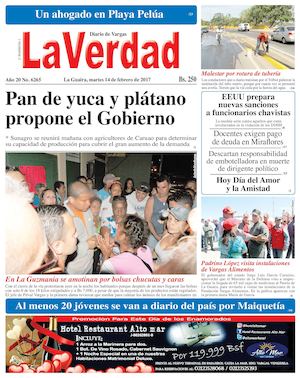 La Guaira, martes 14 de febrero de 2017 Año 20 No. 6265