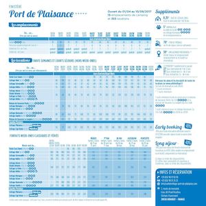 Tarifs 2017 - Yelloh! Village Port de Plaisance à Bénodet