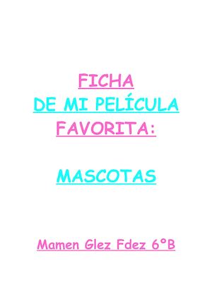 Mi película favorita-Cuestionario