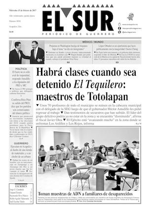 El Sur Miercoles 15022017