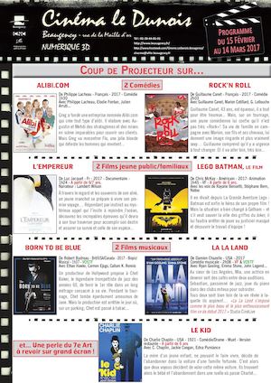 Programme Cinéma Dunois Du 15 Fevrier Au 14 Mars 2017