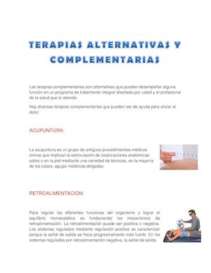 Terapias Alternativas Y Complementarias