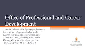 Auburn University College Of Business Opcd Powerpoint Presentation
