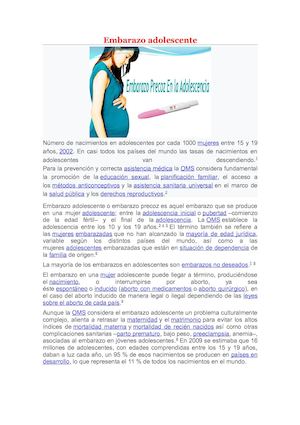 Embarazo Adolescente