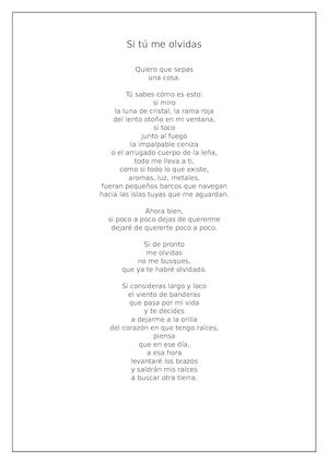 Si Tú Me Olvidas
