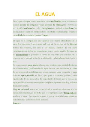 EL AGUA