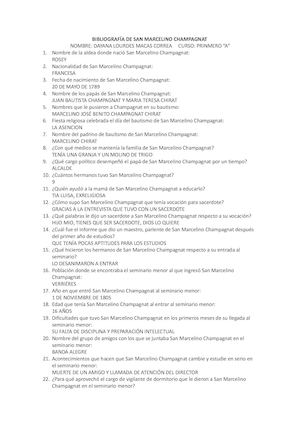 Bibliografía De San Marcelino Champagnat