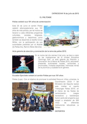 Catacocha 16 De Julio De 2015