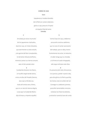Himno De Loja