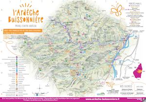 Carte touristique de l'Ardèche Buissonnière
