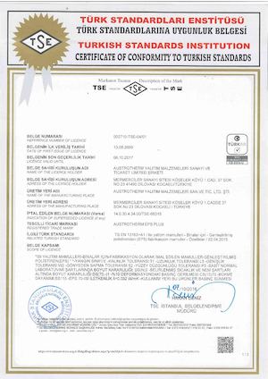 Dilovasi Fabrika Austrotherm EPS Plus TSE Belgesi