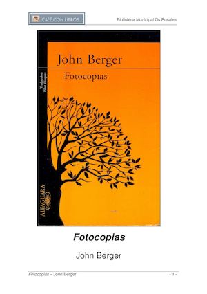 Guía de lectura de Fotocopias de John Berger